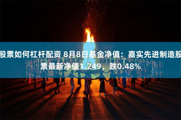 股票如何杠杆配资 8月8日基金净值：嘉实先进制造股票最新净值1.249，跌0.48%