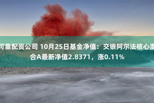 可靠配资公司 10月25日基金净值：交银阿尔法核心混合A最新净值2.8371，涨0.11%